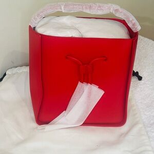 3.1 Phillip Lim Small Soleil Bucket Bag | Red Leather + Zip Pouch